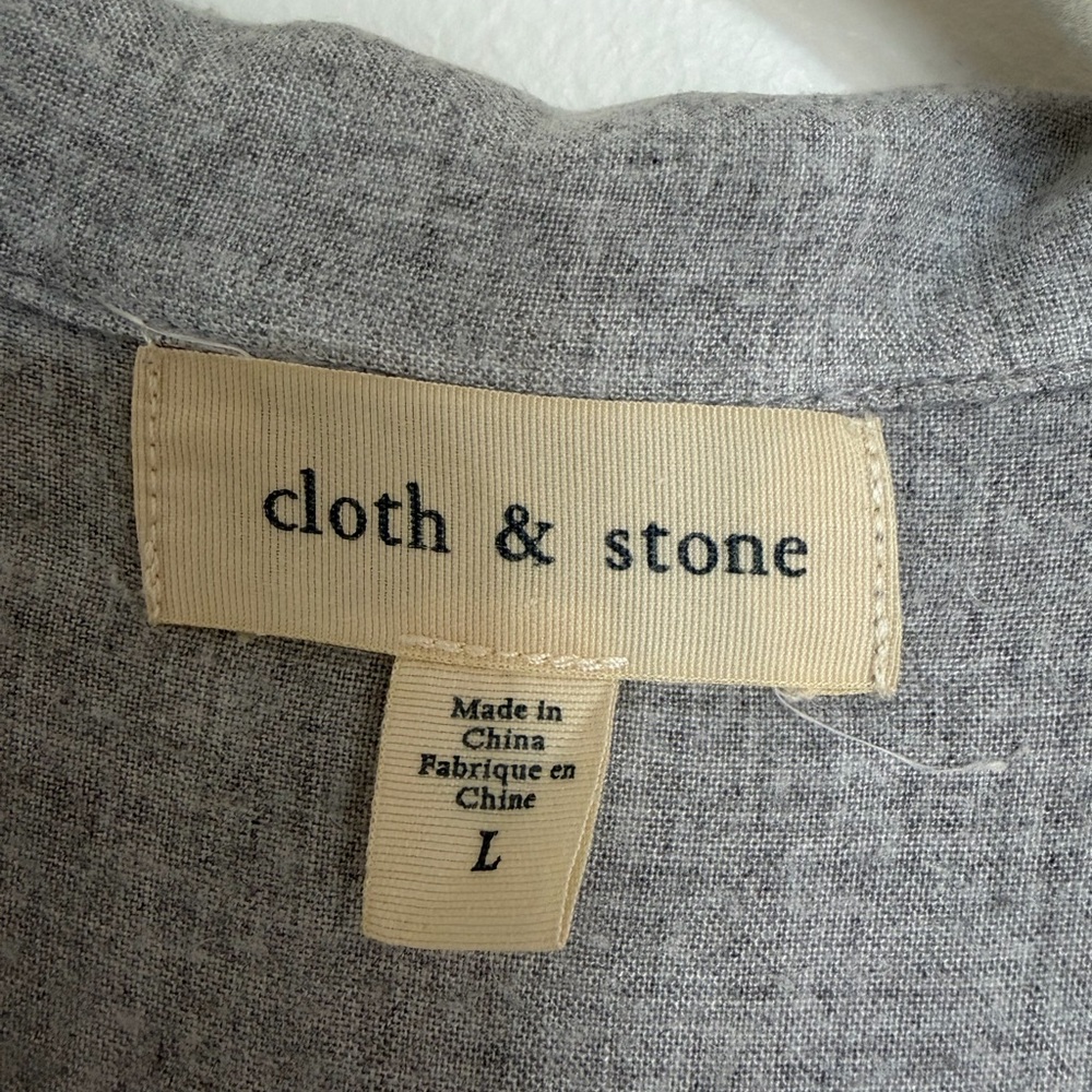 TWO!! Cloth and Stone Button Down Shirts - Navy and Dove Gray - Picture 6 of 10